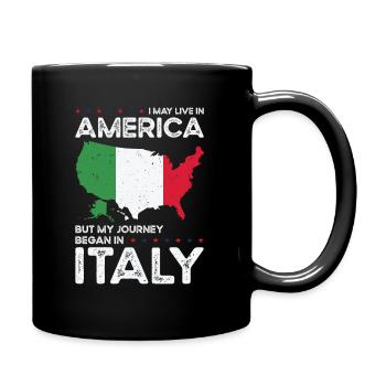 Né en Italie Italie États-Unis - Mug uni - noir - Droite