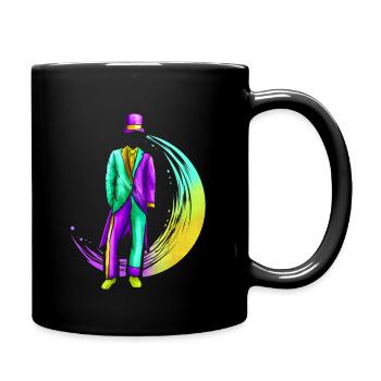 Men Costume With Hat For Mardi Gras - Tasse einfarbig - Schwarz - Rechts