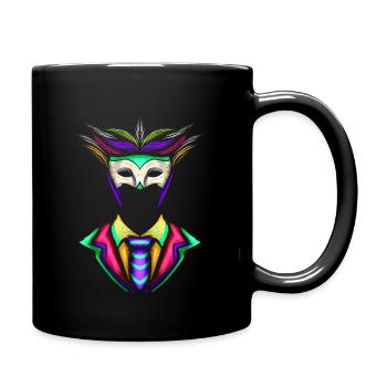 Costume d’homme avec masque pour Mardi Gras - Mug uni - noir - Droite