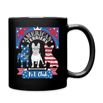 American Terrier, Boston Terrier, Pet Club - Mug uni - noir - Droite