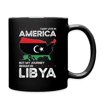 Geboren in Libyen Libyen Amerikaner USA - Tasse einfarbig - Schwarz - Rechts