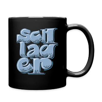 Schlager - Tasse einfarbig - Schwarz - Rechts