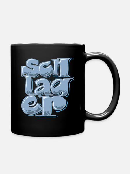 Schlager - Tasse einfarbig - Schwarz