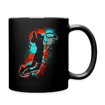 Basketball Basketballer - Tasse einfarbig - Schwarz - Rechts