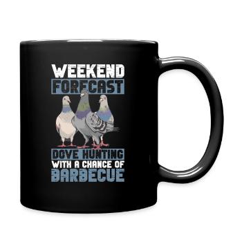 Taubenjagd Jäger Vogeljagd - Full Colour Mug - black - Right