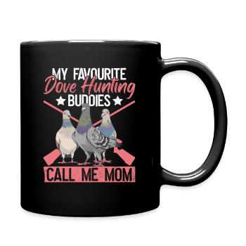 Taubenjägerin Mama Taubenjäger Mutter - Full Colour Mug - black - Right