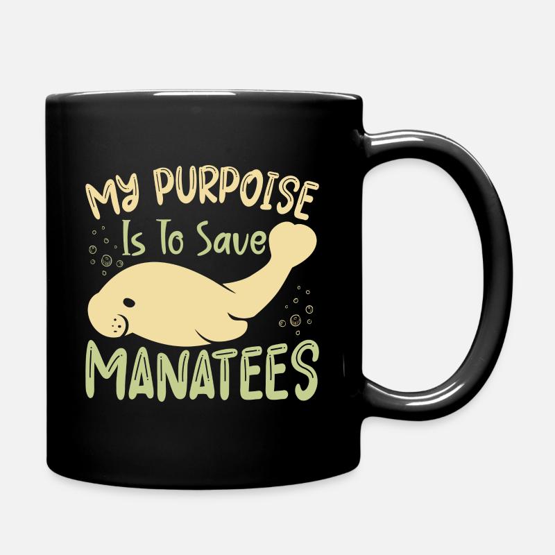 Au fond de moi, je suis un lamantin - Mug uni - noir