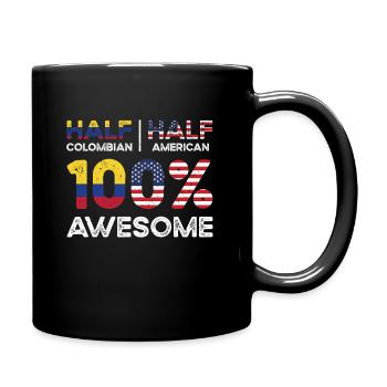 Born Colombian Colombia American USA Citizenship - Full Colour Mug - black - Right