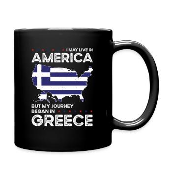 Né en Grèce Grèce Américain - Mug uni - noir - Droite