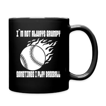 Baseball Baseballteam Baseballer Baseballspieler - Tasse einfarbig - Schwarz - Rechts