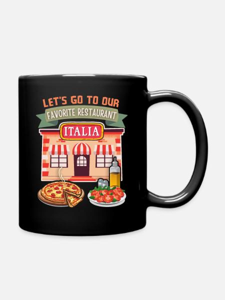 Pizzeria Italia, restaurant italien, disant - Mug uni - noir