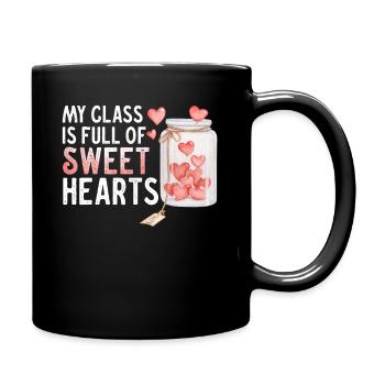 My Class Is Full Of Sweethearts - Full Colour Mug - black - Right