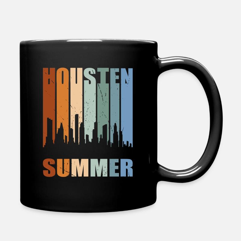 Houston Summer Vintage - Full Colour Mug - black