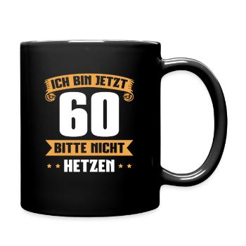 60er Papa 60 Jahre alt 60. Geburtstag Geschenkidee - Tasse einfarbig - Schwarz - Rechts