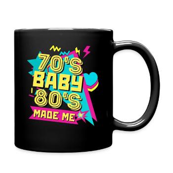 70's Baby 80's Made Me Funny Retro Vintage 80s 70s - Mug uni - noir - Droite
