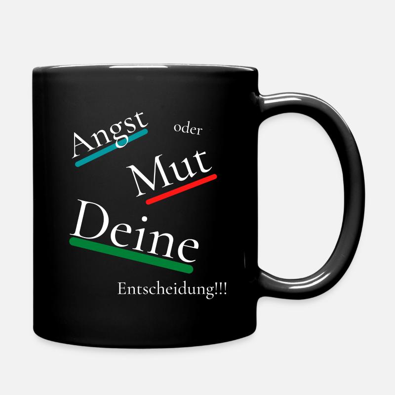 Motivation Selbstreflexion - Tasse einfarbig - Schwarz