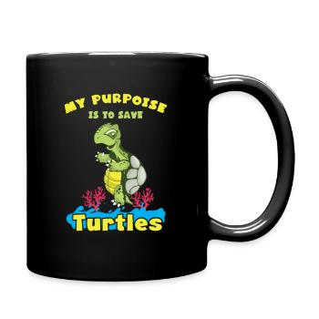Turtles Sea turtles - Full Colour Mug - black - Right