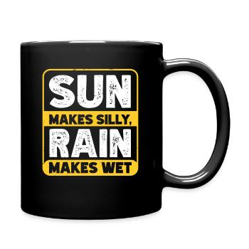 La pluie rend ridicule, le soleil rend humide - Mug uni - noir - Droite