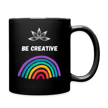 Sei kreativ - Tasse einfarbig - Schwarz - Rechts
