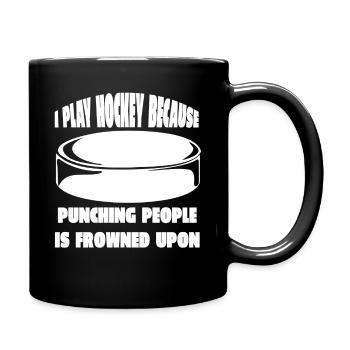 Ice hockey team Ice hockey player Hockey fan - Full Colour Mug - black - Right