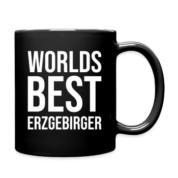 Weltbester Erzgebirger Spruch - Tasse einfarbig - Schwarz - Rechts
