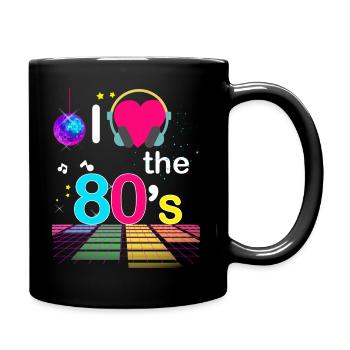 Meine besten Jahre sind die 80er - Tasse einfarbig - Schwarz - Rechts