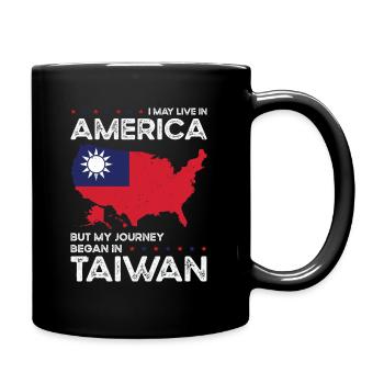 Geboren in Taiwan Taiwaner Amerikaner USA - Tasse einfarbig - Schwarz - Rechts