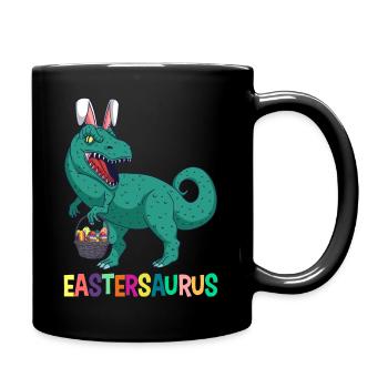 Eastersaurus Ostern T-Rex Dinosaurier Osterhase - Tasse einfarbig - Schwarz - Rechts