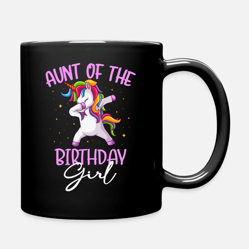 Tante Des Geburtstagskindes Dabbing Einhorn - Tasse einfarbig - Schwarz