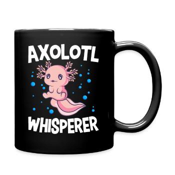 Axolotl Whisperer Mexican Salamander Axolotl - Full Colour Mug - black - Right