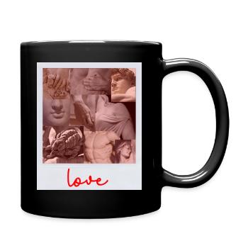 Liebe Paar - Tasse einfarbig - Schwarz - Rechts