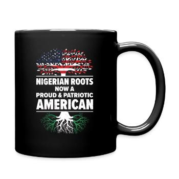Born Nigerian Nigeria American USA Citizenship - Full Colour Mug - black - Right