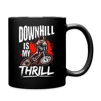 MTB Downhill Biker Mountainbiker Geschenk MTB Bekl - Tasse einfarbig - Schwarz - Rechts