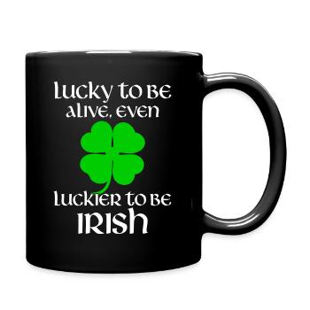 St. Patrick's Day Irish Pub Happiness - Full Colour Mug - black - Right