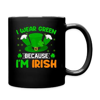 St. Patrick's Day Irish Pride Proud Clover Green - Full Colour Mug - black - Right
