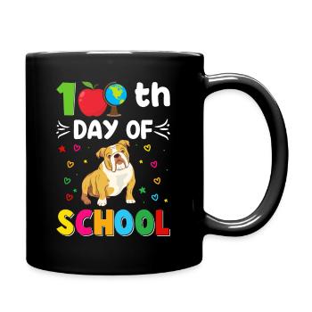 100 days school child - Full Colour Mug - black - Right