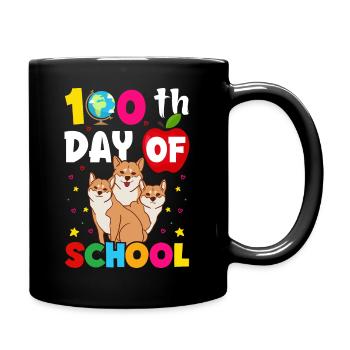 100 jours école école enfant école débutants chiens - Mug uni - noir - Droite