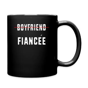 Couple Engagement Engaged Men Funny Fiancee - Full Colour Mug - black - Right