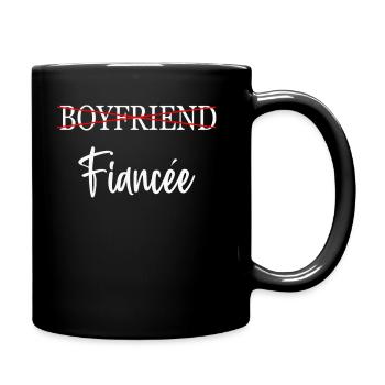 Couple Engagement Engaged Men Funny Fiancee - Full Colour Mug - black - Right