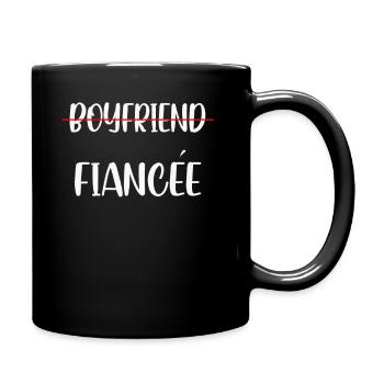 Couple Engagement Engaged Men Funny Fiancee - Full Colour Mug - black - Right