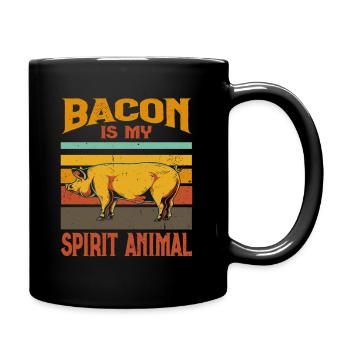 Le bacon barbecue est mon âme animal à fumer de la viande - Mug uni - noir - Droite