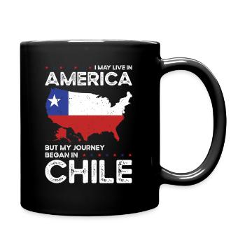 Born Chilean Chile American USA Citizenship - Full Colour Mug - black - Right