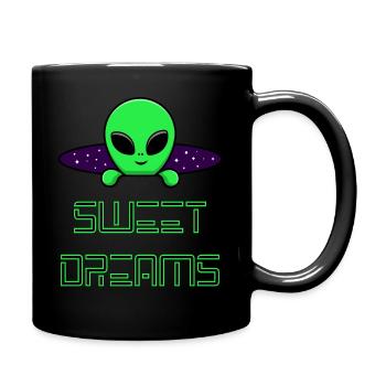 Sweet Dreams Alien - Tasse einfarbig - Schwarz - Rechts