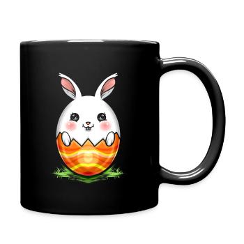 Painted Easter Rabbit Egg On Easter - Tasse einfarbig - Schwarz - Rechts