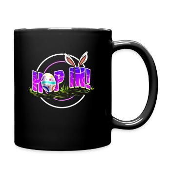 Easter Rabbit Hoop In To Easter - Tasse einfarbig - Schwarz - Rechts