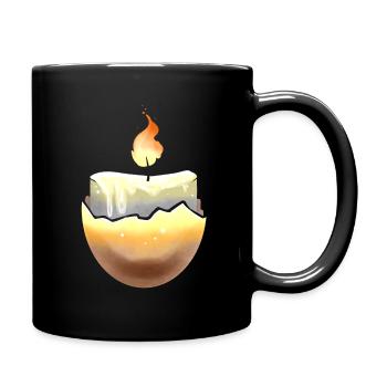 Candle Burning In An Egg Shell For Easter - Tasse einfarbig - Schwarz - Rechts