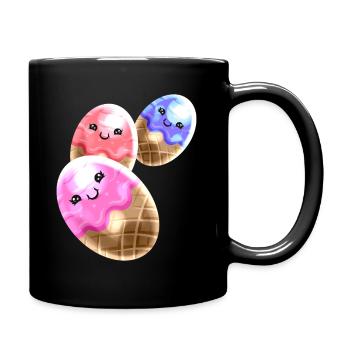 Painted Eggs Like Ice Cream Cones For Easter - Tasse einfarbig - Schwarz - Rechts