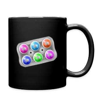 Colorful Donuts In An Egg Tray Descoration For - Tasse einfarbig - Schwarz - Rechts