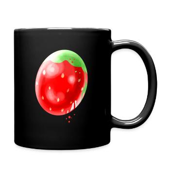 Easter Egg Painted Like A Strawberry For Easter - Tasse einfarbig - Schwarz - Rechts