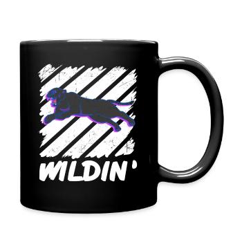 WILDIN' Vintage Panther Wildlife Designs - Mug uni - noir - Droite